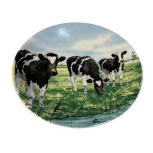Wiebe Van Der Zee Cow Plate Holland Ceramic 4.25"
